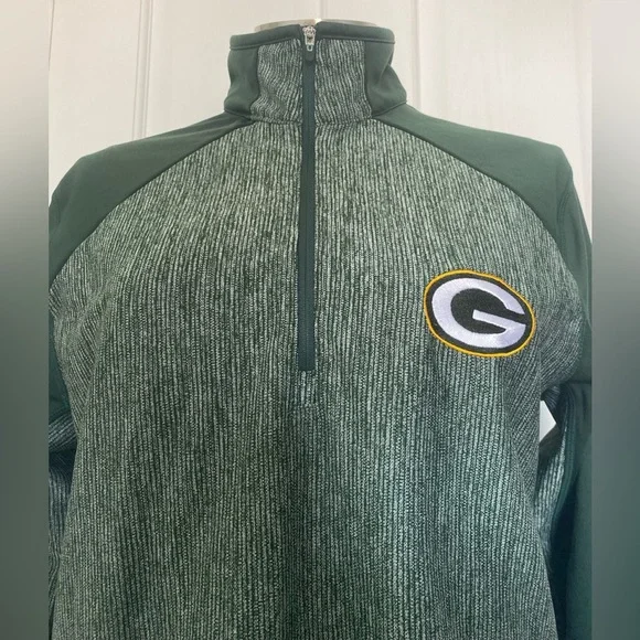 Green Bay Packers Antigua 1/4 Zip-Up Pullover Jacket men’s Size S women’s sizeM - Picture 2 of 9
